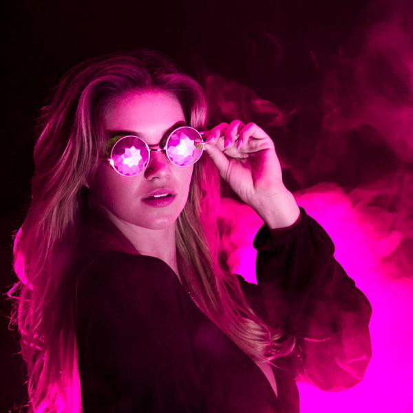 GloFX Imagine Kaleidoscope Glasses - Silver