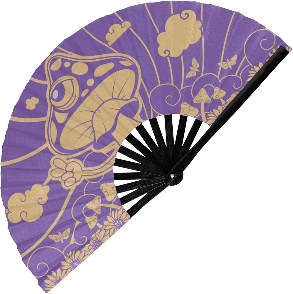 GloFX Festival Folding Fan - Mushroom