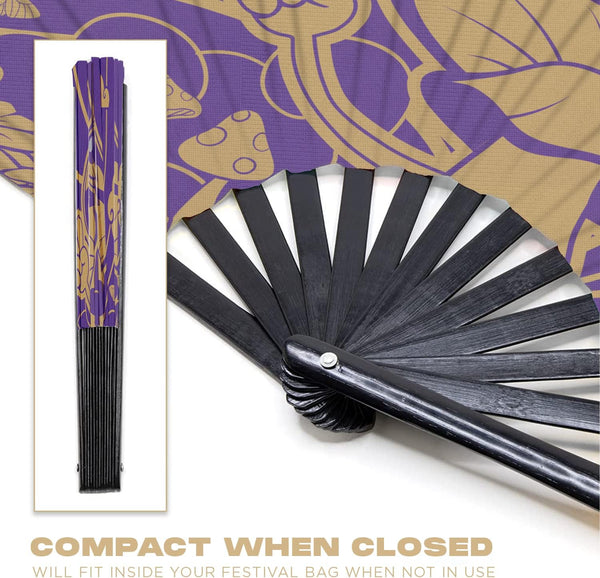 GloFX Festival Folding Fan - Mushroom