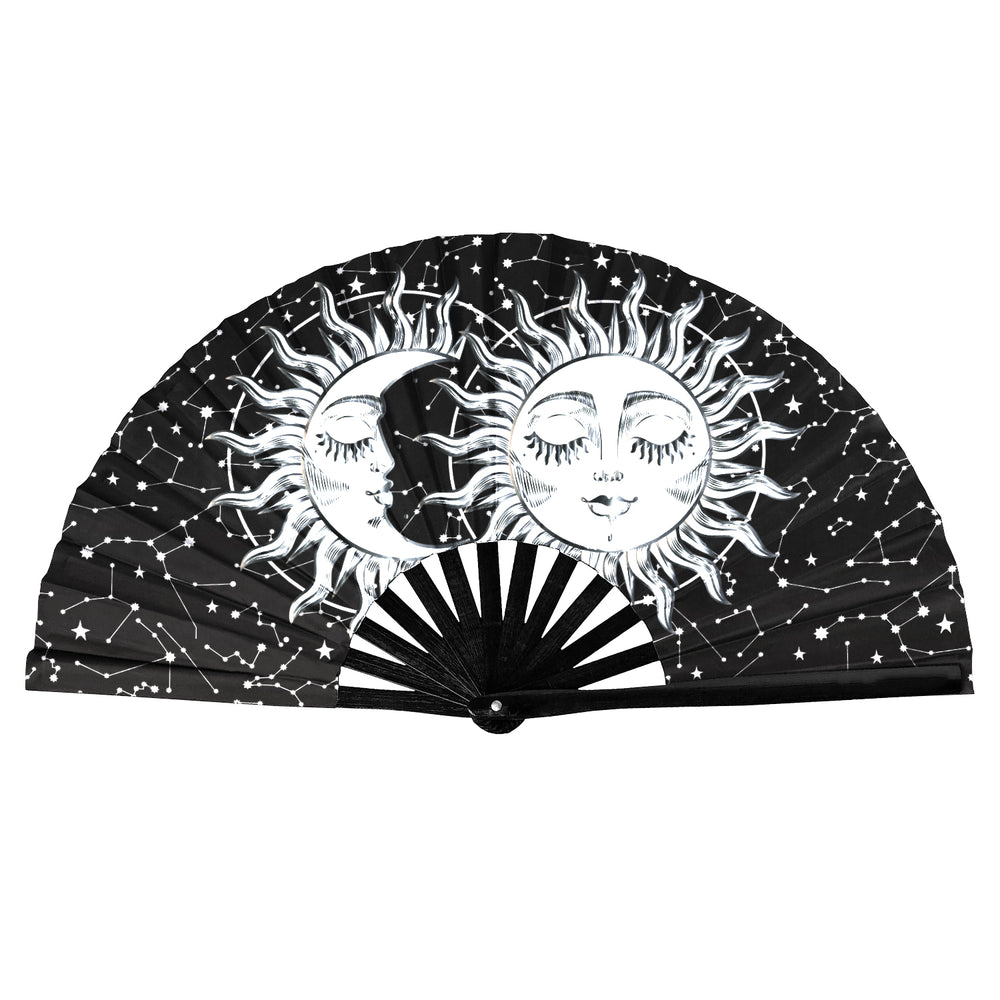 GloFX Festival Folding Fan - Sun & Moon