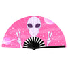 GloFX Festival Folding Fan - Pink Alien