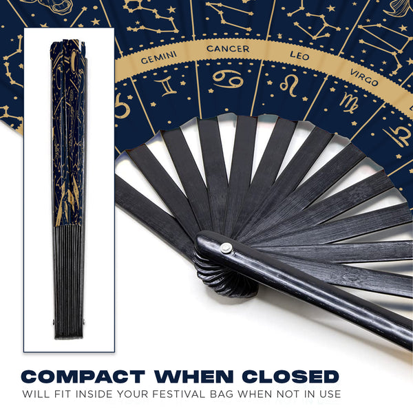 GloFX Festival Folding Fan - Zodiac