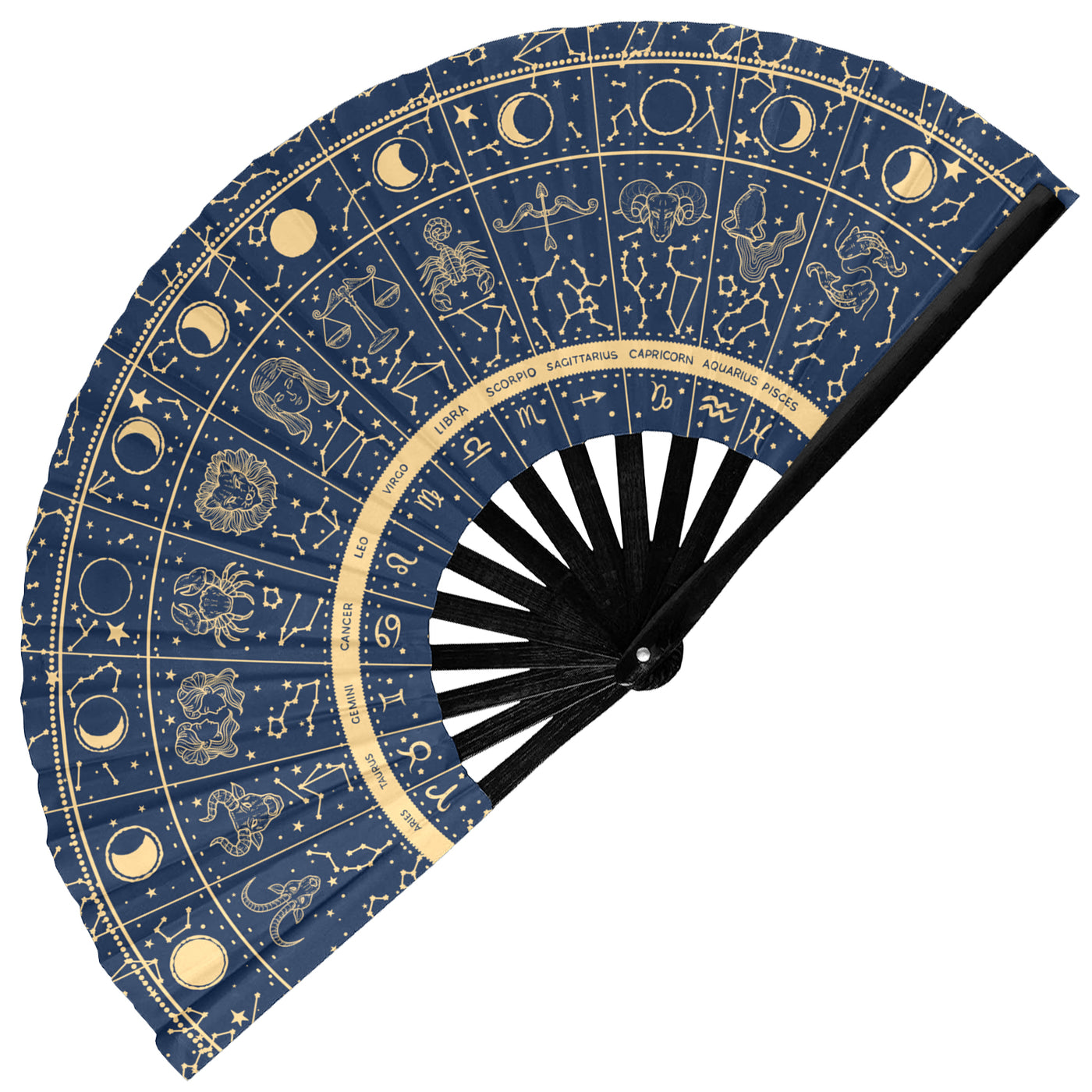 GloFX Festival Folding Fan - Zodiac