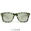 GloFX Pot Leaf Diffraction Glasses - Emerald tinted