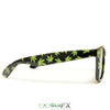 GloFX Pot Leaf Diffraction Glasses - Emerald tinted