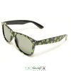 GloFX Pot Leaf Diffraction Glasses - Emerald tinted