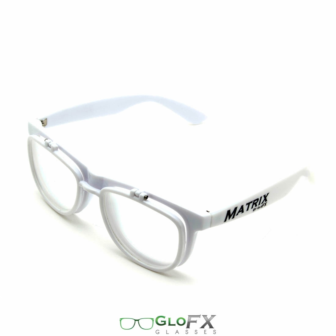 GloFX Matrix Diffraction Glasses - White | The Rave Cave