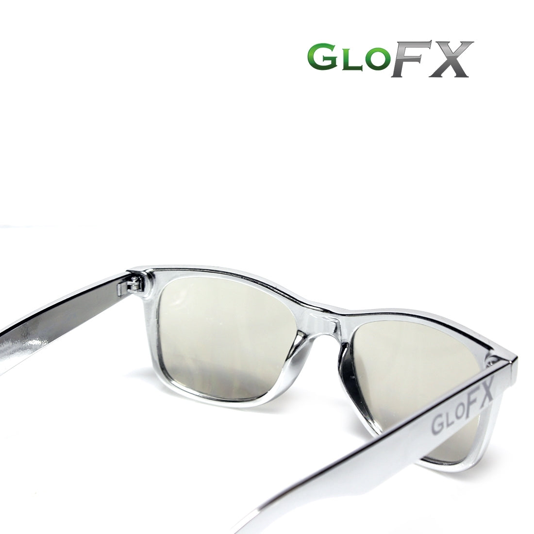 GloFX Chrome Diffraction Glasses - Silver Mirror