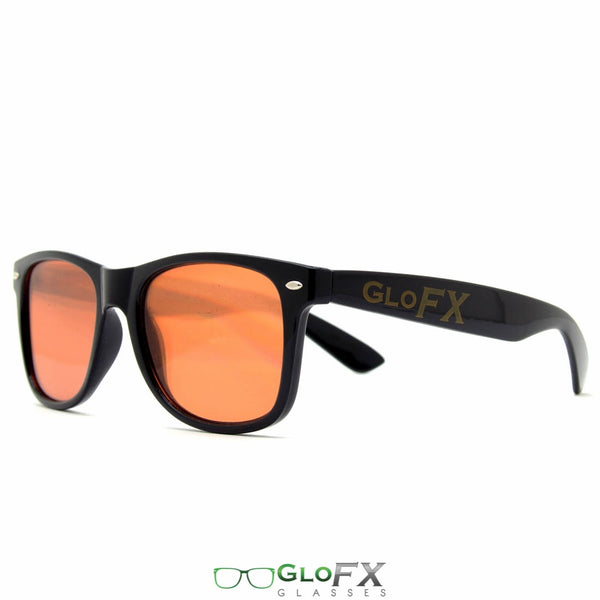GloFX Ultimate Diffraction Glasses - Black - Amber Tinted