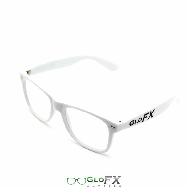 GloFX Ultimate Diffraction Glasses - White - Clear