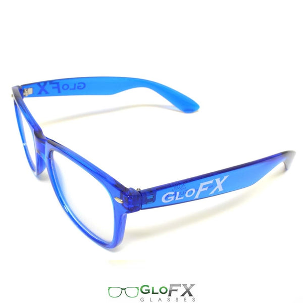 GloFX Ultimate Diffraction Glasses - Transparent Blue - Clear