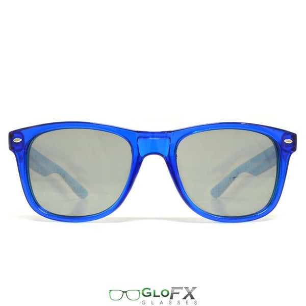 GloFX Ultimate Diffraction Glasses - Transparent Blue - Emerald Tinted