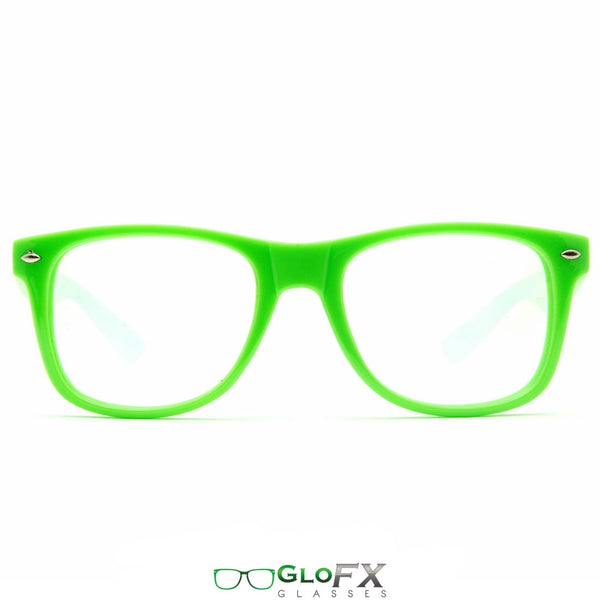 GloFX Ultimate Diffraction Glasses - Green - Clear