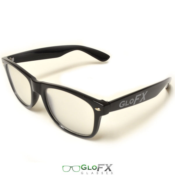 GloFX Ultimate Extreme Diffraction Glasses - Black - Clear