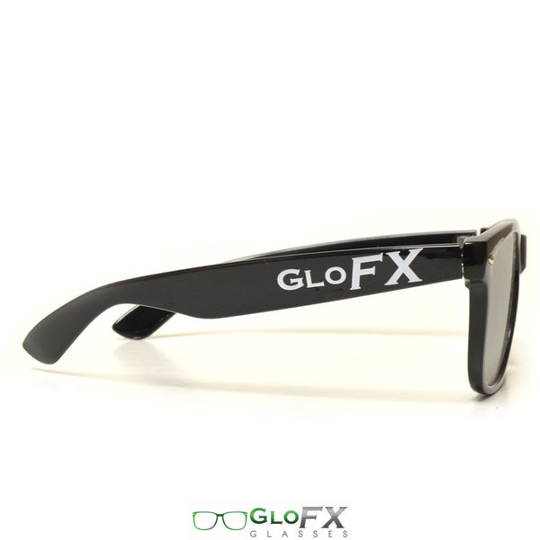 GloFX Ultimate Extreme Diffraction Glasses - Black - Emerald Tinted