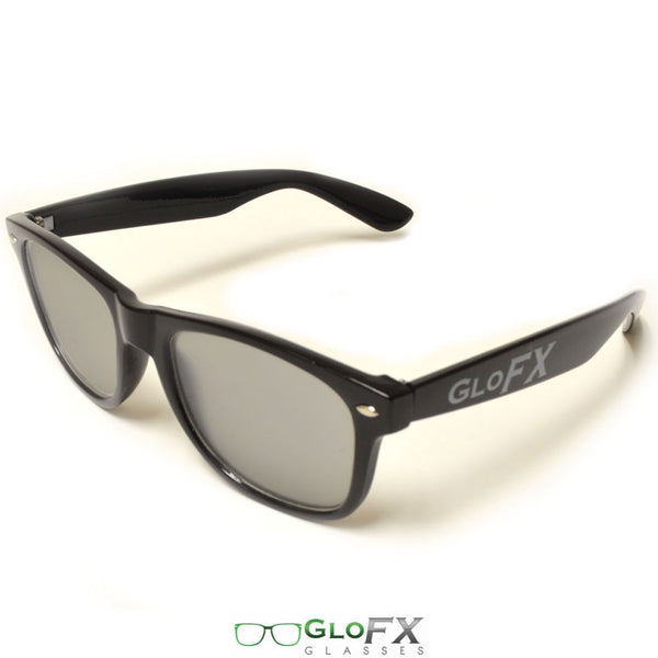 GloFX Ultimate Extreme Diffraction Glasses - Black - Emerald Tinted