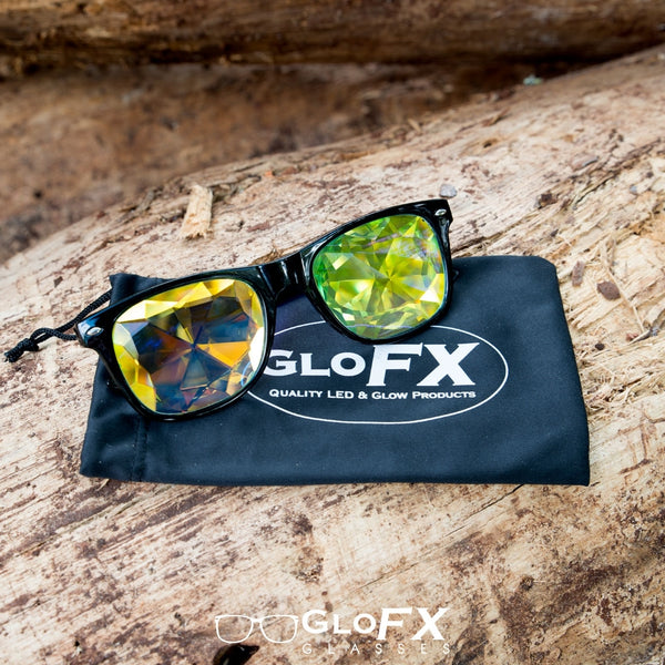 GloFX Ultimate Kaleidoscope Glasses - Black