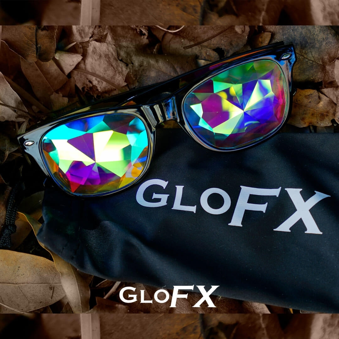GloFX Ultimate Kaleidoscope + Diffraction Glasses - Black