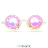GloFX Kaleidoscope Glasses - White - Rainbow