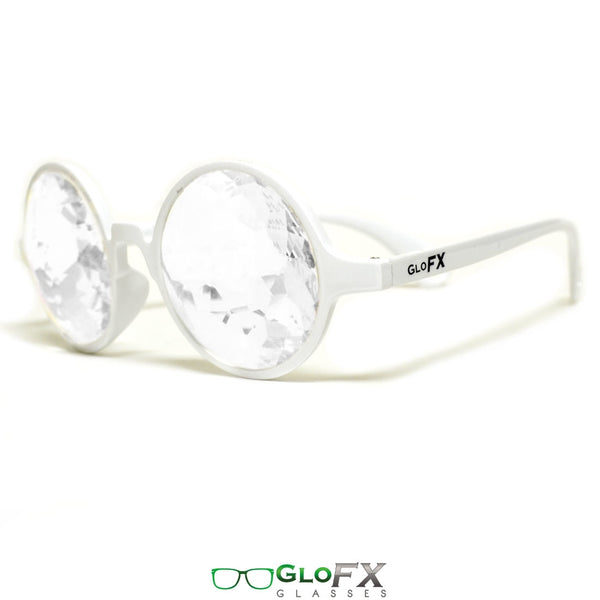 GloFX Kaleidoscope Glasses - White - Clear
