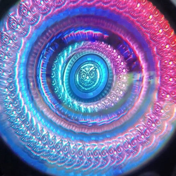 GloFX Kaleidoscope Glasses - White - Rainbow Wormhole