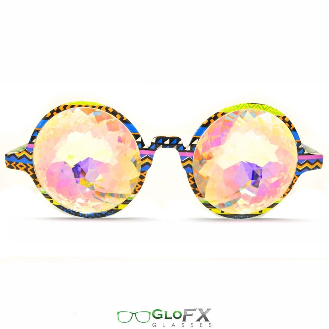 GloFX Kaleidoscope Glasses - Tribal - Rainbow