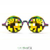 GloFX Kaleidoscope Glasses - Tribal - Rainbow Bug-Eye
