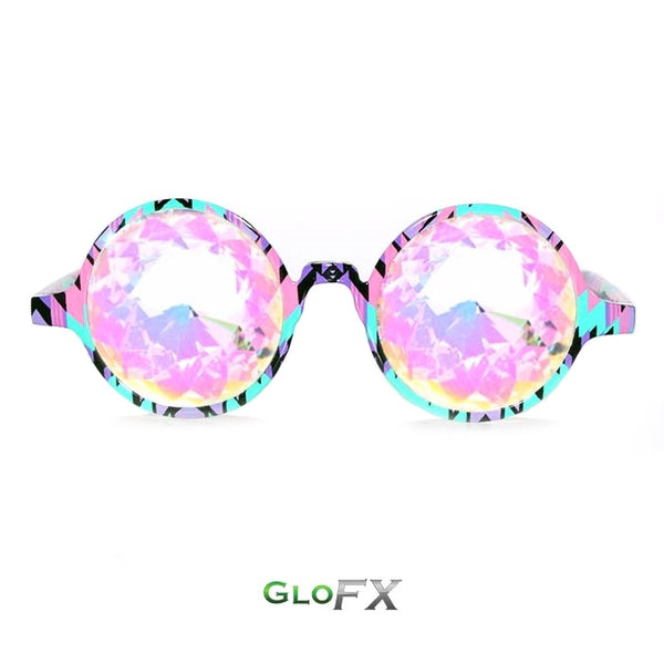 GloFX Kaleidoscope Glasses - Aztec - Rainbow