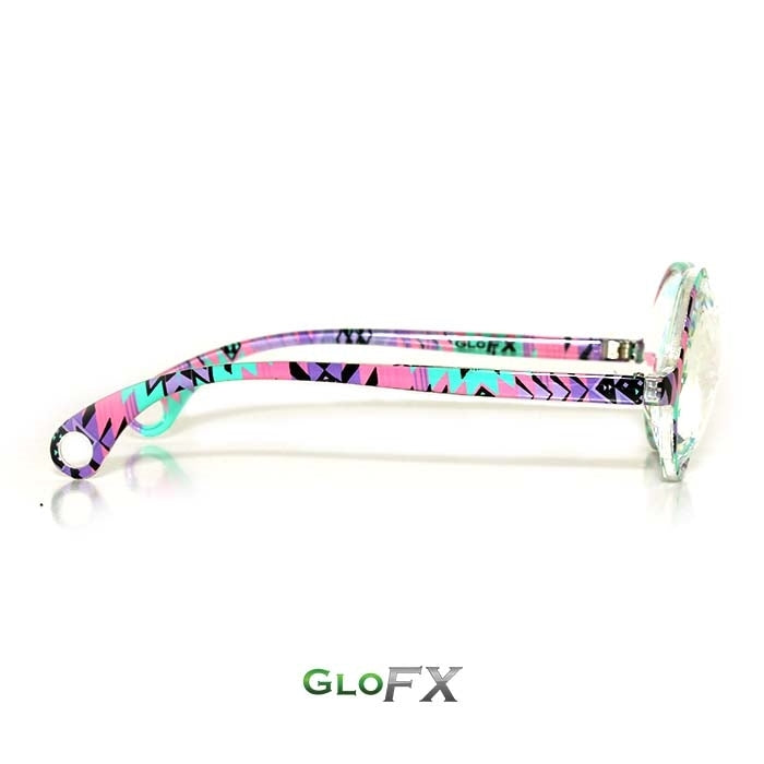 GloFX Kaleidoscope Glasses - Aztec - Rainbow