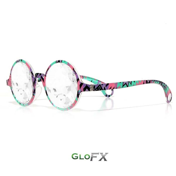 GloFX Kaleidoscope Glasses - Aztec - Clear