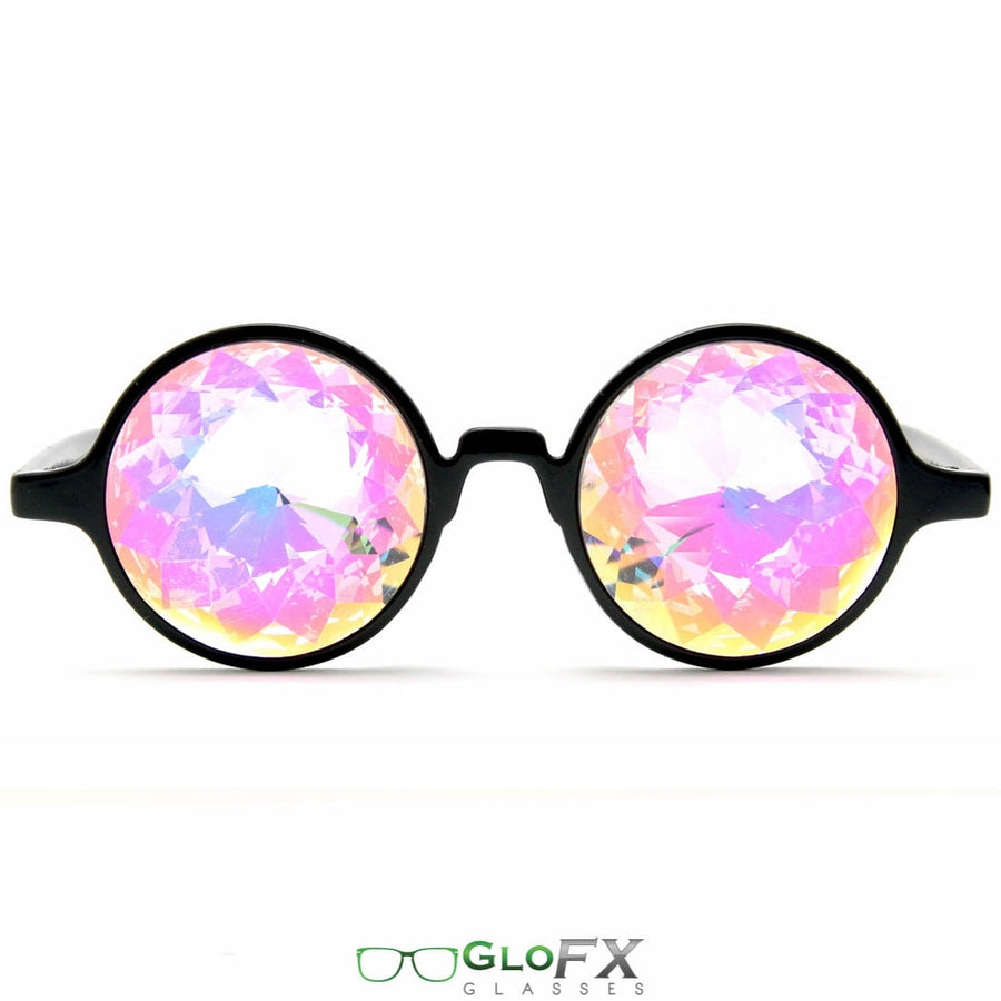 GloFX Kaleidoscope Glasses - Black - Rainbow