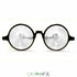 GloFX Kaleidoscope Glasses - Black - Clear Wormhole