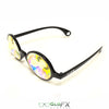 GloFX Kaleidoscope Glasses - Black - Rainbow Wormhole