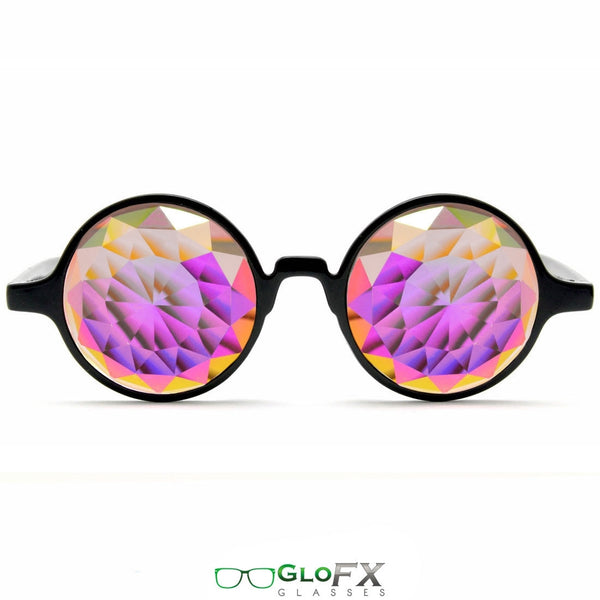 GloFX Kaleidoscope Glasses - Black - Rainbow Fractal