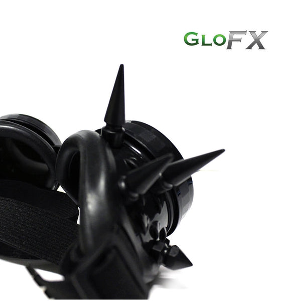 GloFX Diffraction Goggles - Black Spike - Clear