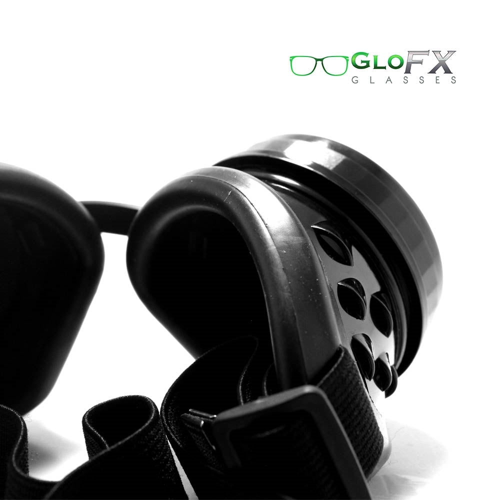 GloFX Diffraction Goggles - Black - Clear