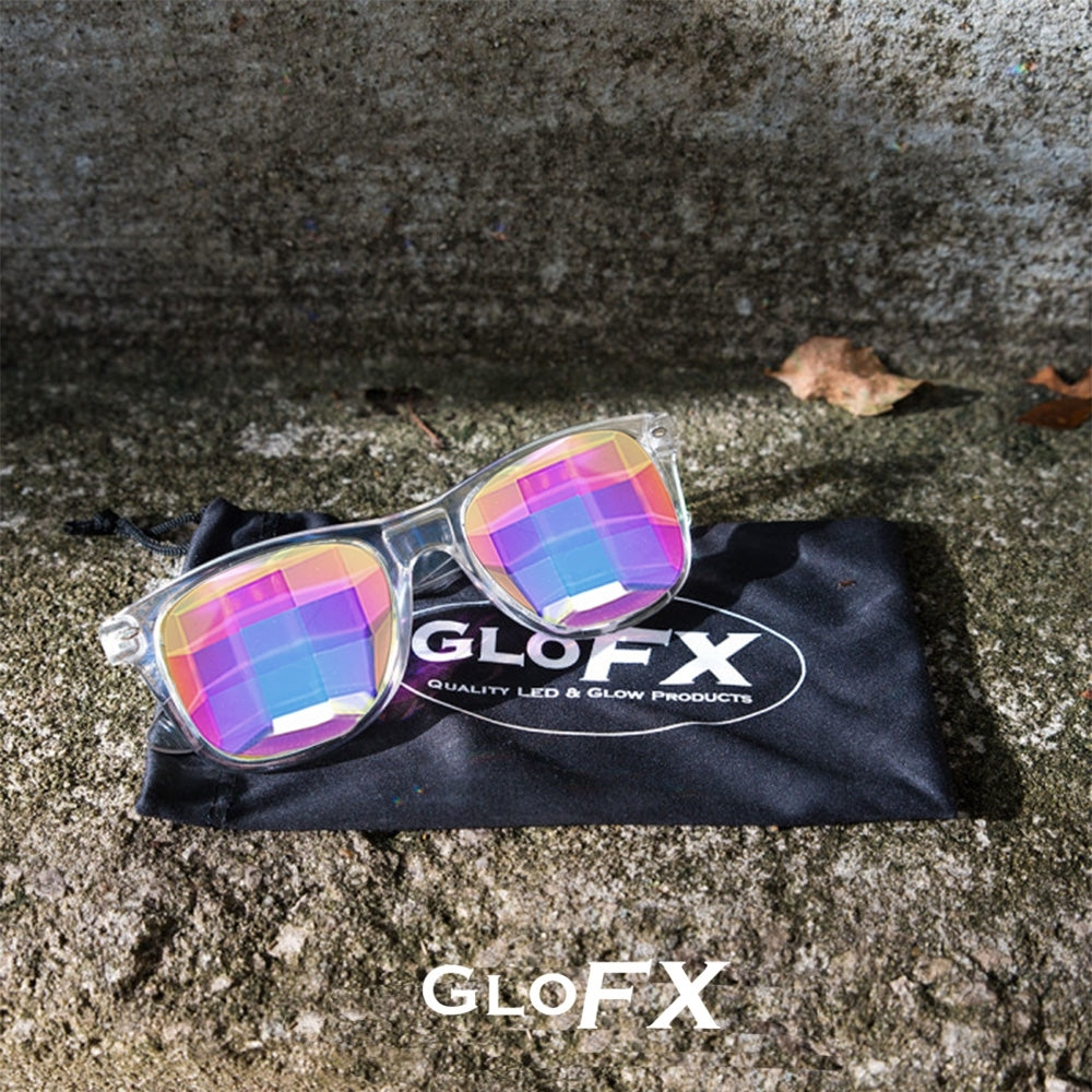 GloFX Ultimate Kaleidoscope Glasses - Clear - Bug-Eye