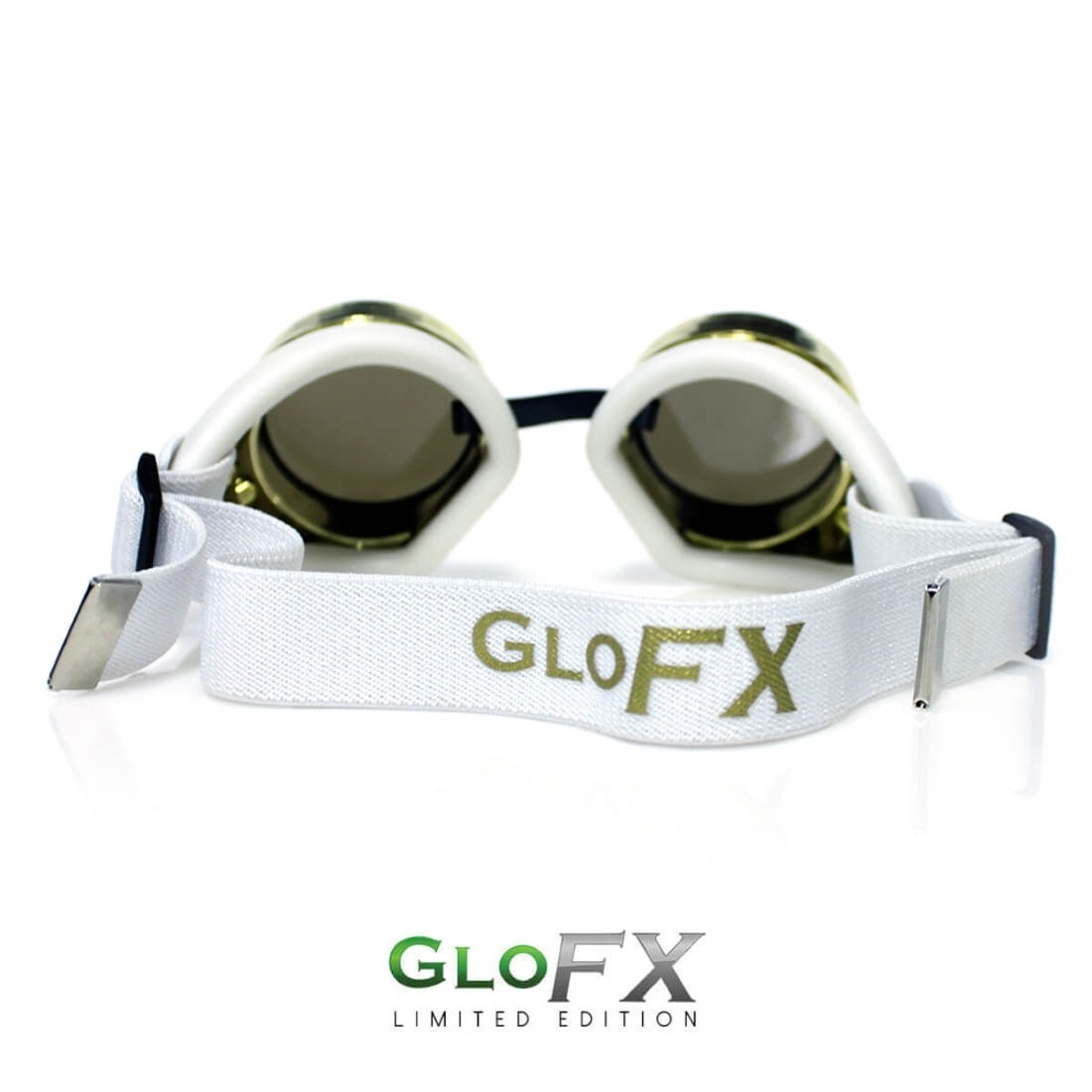 GloFX Diffraction Goggles - Royal Gold - Clear