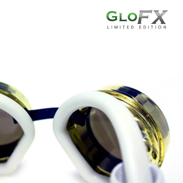 GloFX Diffraction Goggles - Royal Gold - Clear