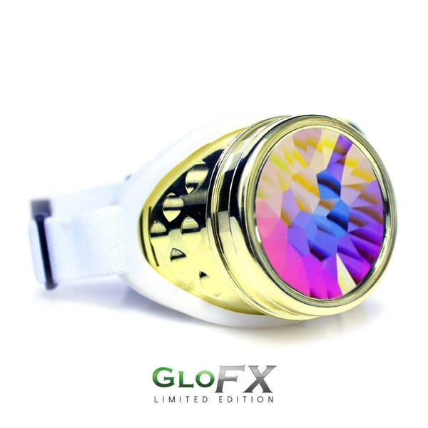 GloFX Kaleidoscope Goggles - Royal Gold - Rainbow Fractal
