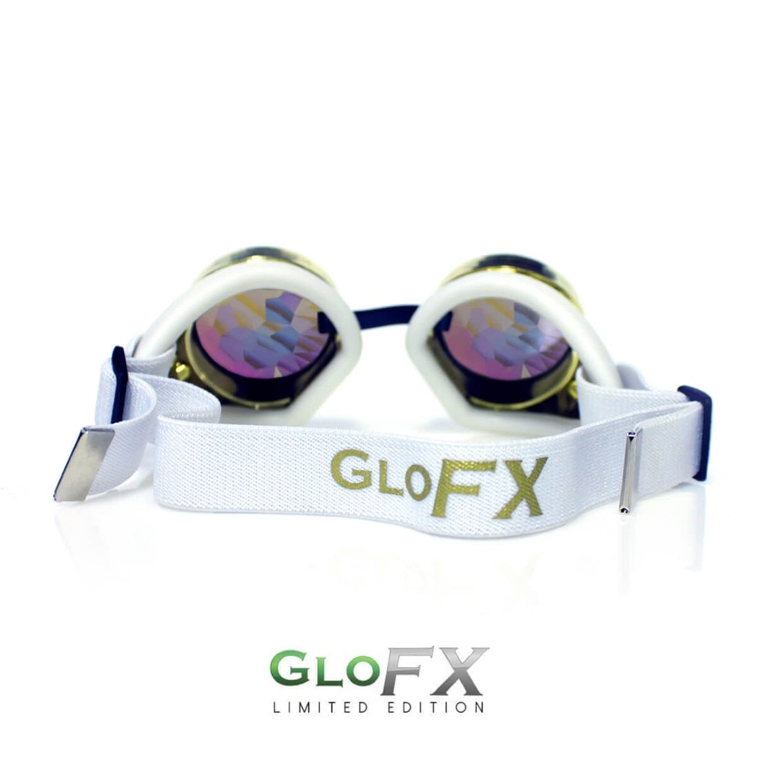 GloFX Kaleidoscope Goggles - Royal Gold - Rainbow Fractal