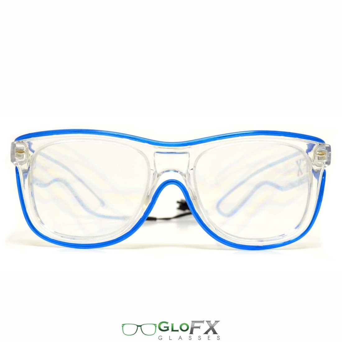 GloFX Ultimate Diffraction Glasses - Clear with Blue Luminescence
