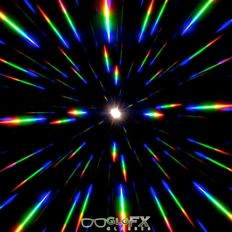 GloFX Ultimate Diffraction Glasses - Clear with Blue Luminescence