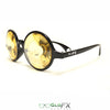 GloFX Kaleidoscope Glasses - Black - Gold Wormhole
