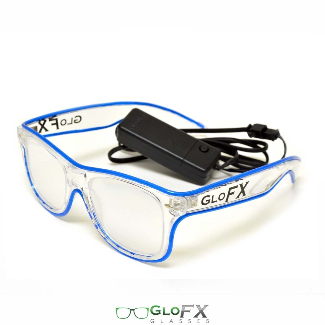 GloFX Ultimate Diffraction Glasses - Clear with Pink Luminescence
