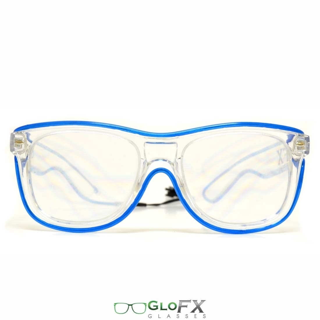 GloFX Ultimate Diffraction Glasses - Clear with Green Luminescence