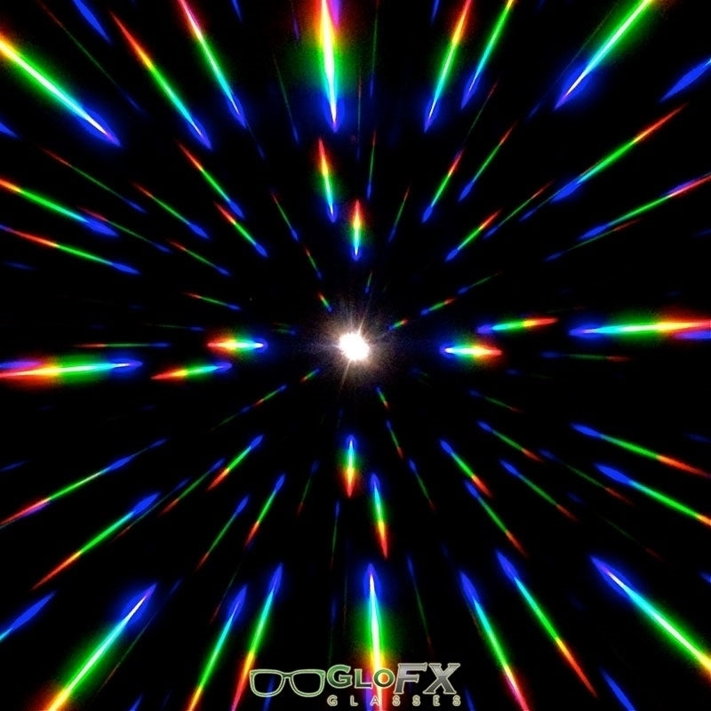 GloFX Ultimate Diffraction Glasses - Clear with Green Luminescence