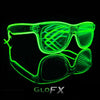 GloFX Ultimate Diffraction Glasses - Clear with Green Luminescence