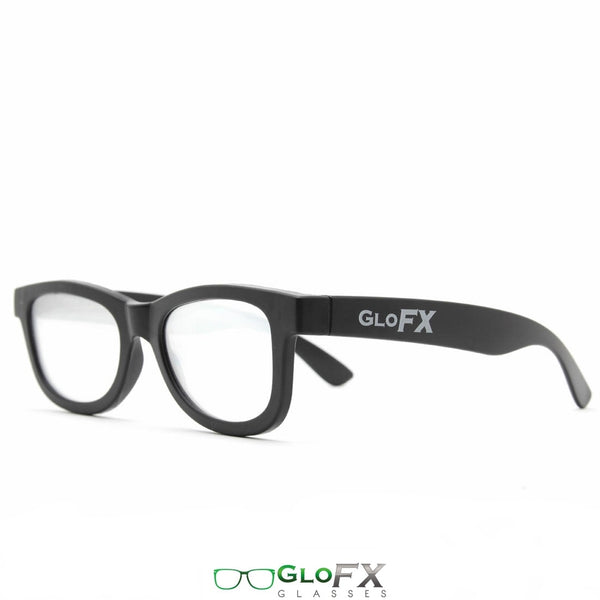 GloFX Standard Diffraction Glasses - Black - Clear