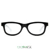 GloFX Standard Diffraction Glasses - Black - Clear - 5 Pack